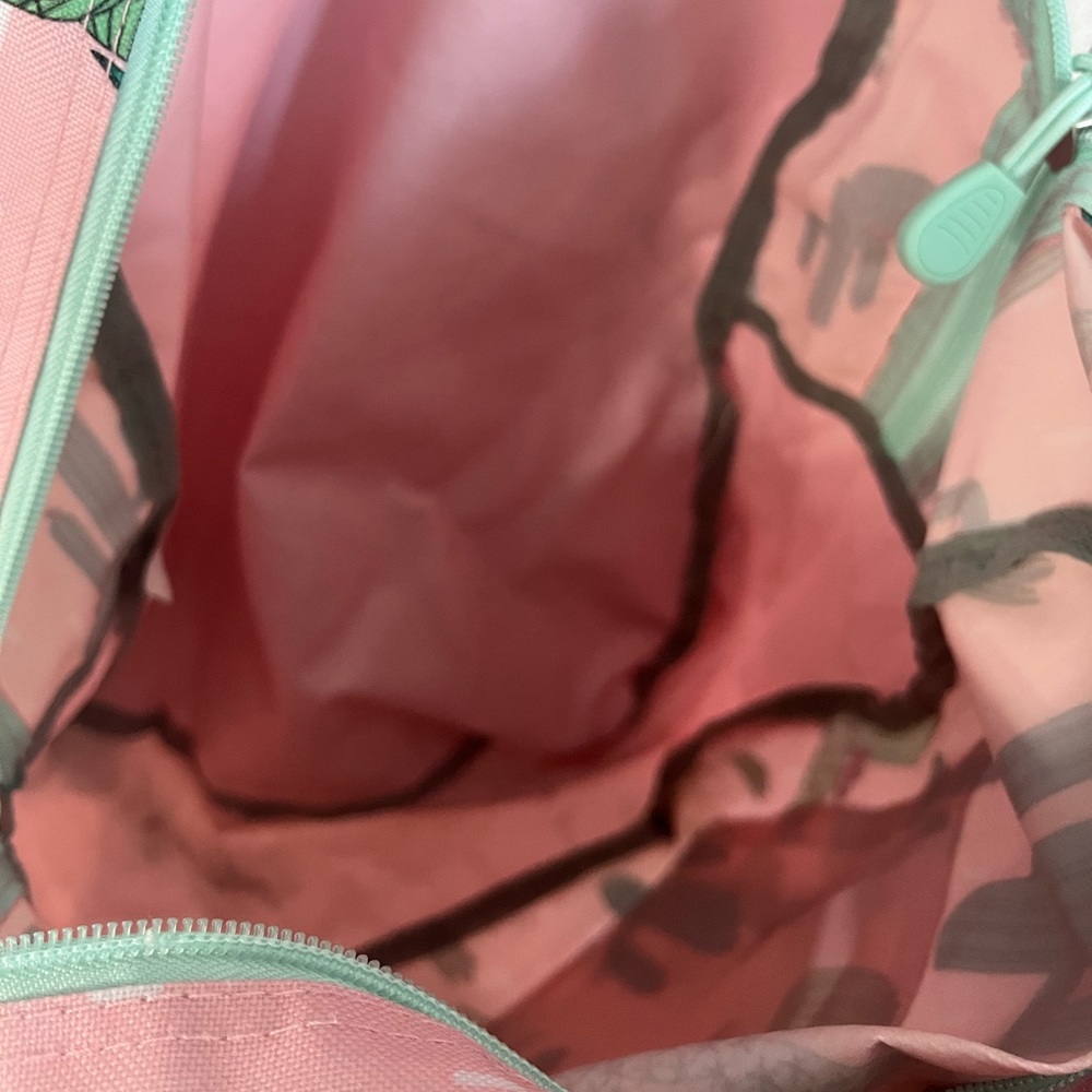 Cactus pink and blue book-bag - Picture 3 of 4